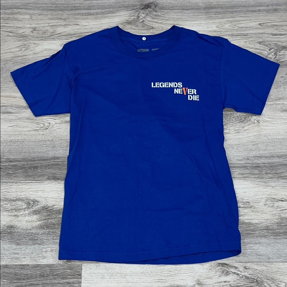 Vlone  Blue "Legends Never Die" Graphic Tee